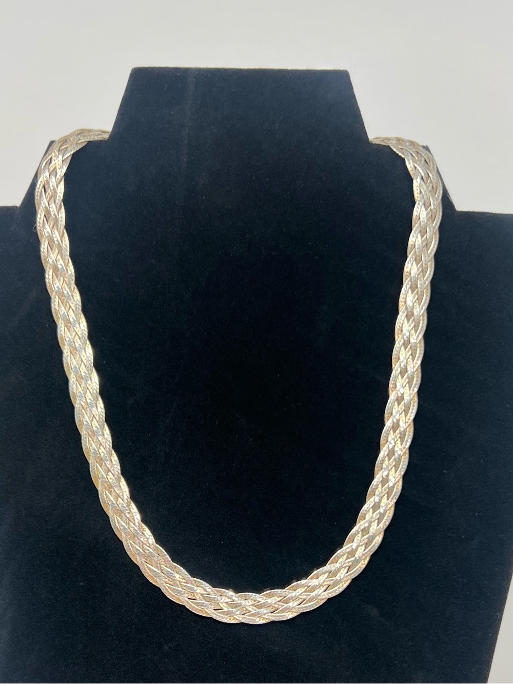 Dyadema 18” 925 Italy Sterling  Vintage 5 Strand Braided Necklace Signed